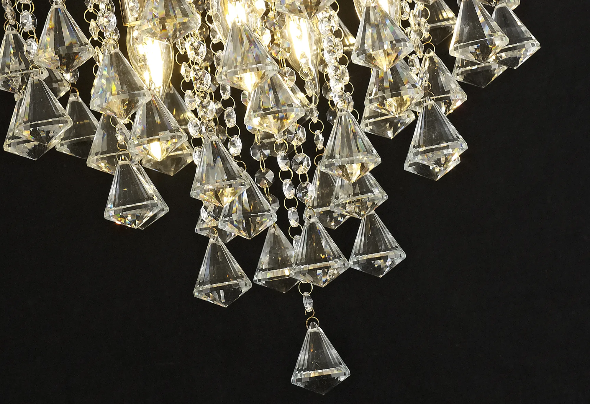 Inina Crystal Ceiling 4 Light French Gold IL32770  Diyas Inina French Gold